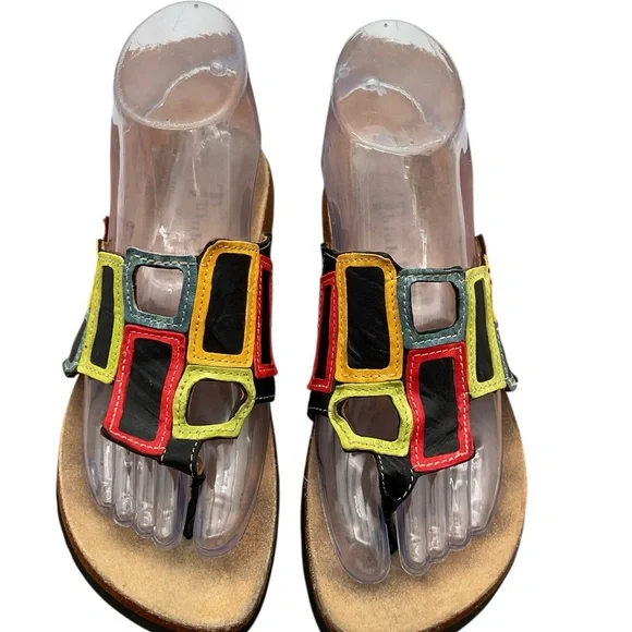 Think! Colorful Geometric Sandals size 6 - Picture 3 of 9